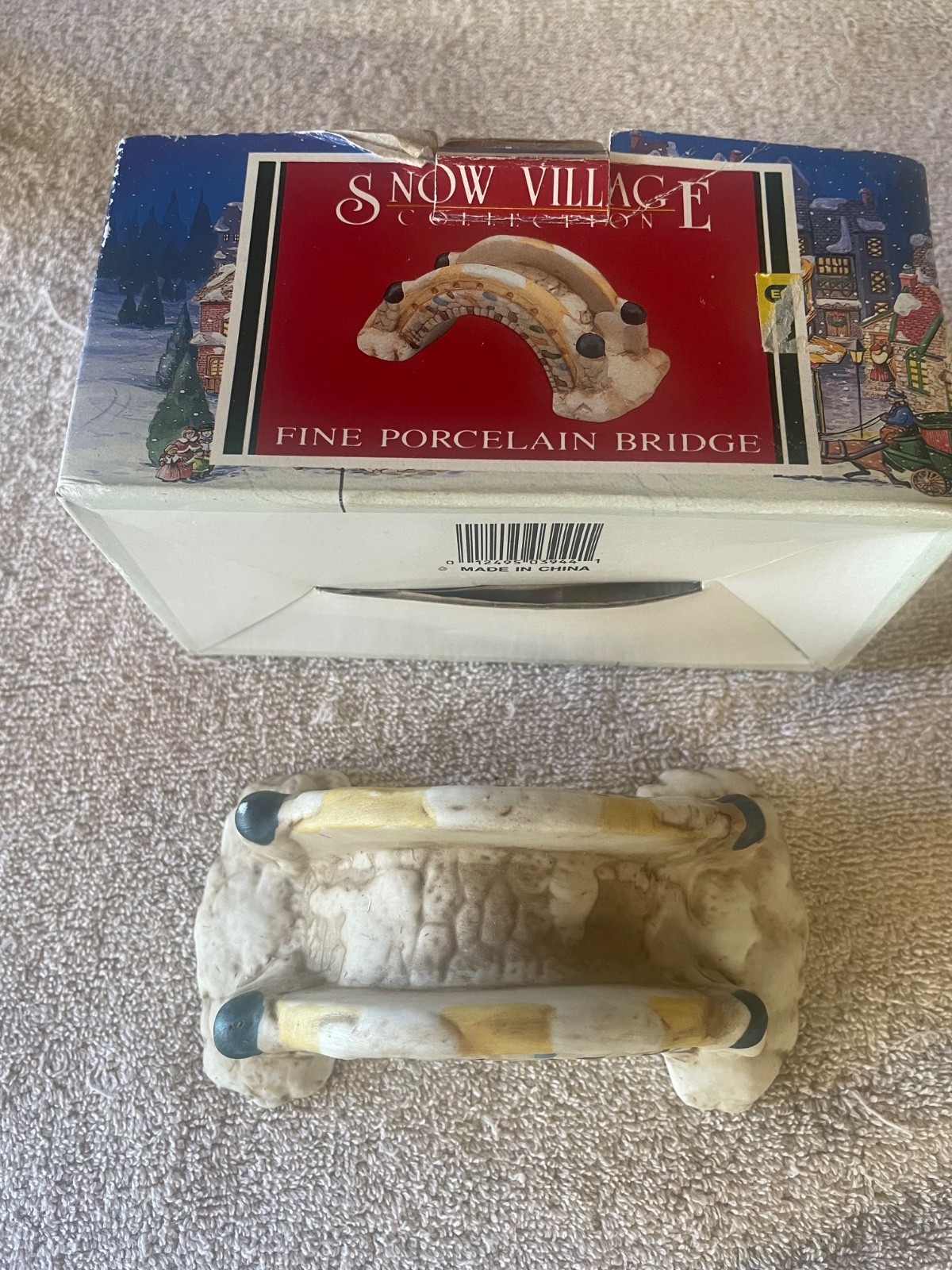 Vintage Snow Village Bridge Accessories Porcelain Taiwan