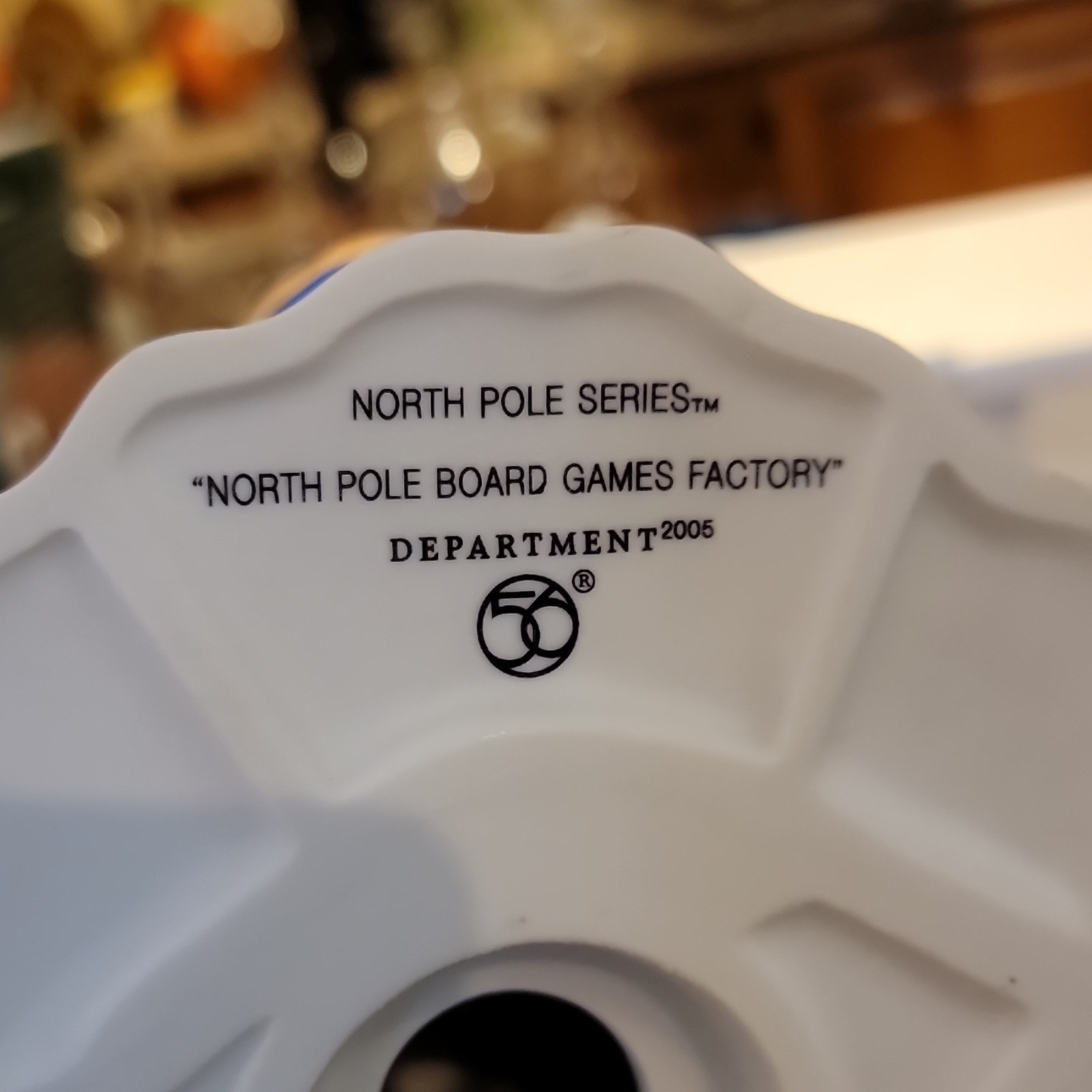Department 56 North Pole Series Board Games Factory Porcelain Village 2005
