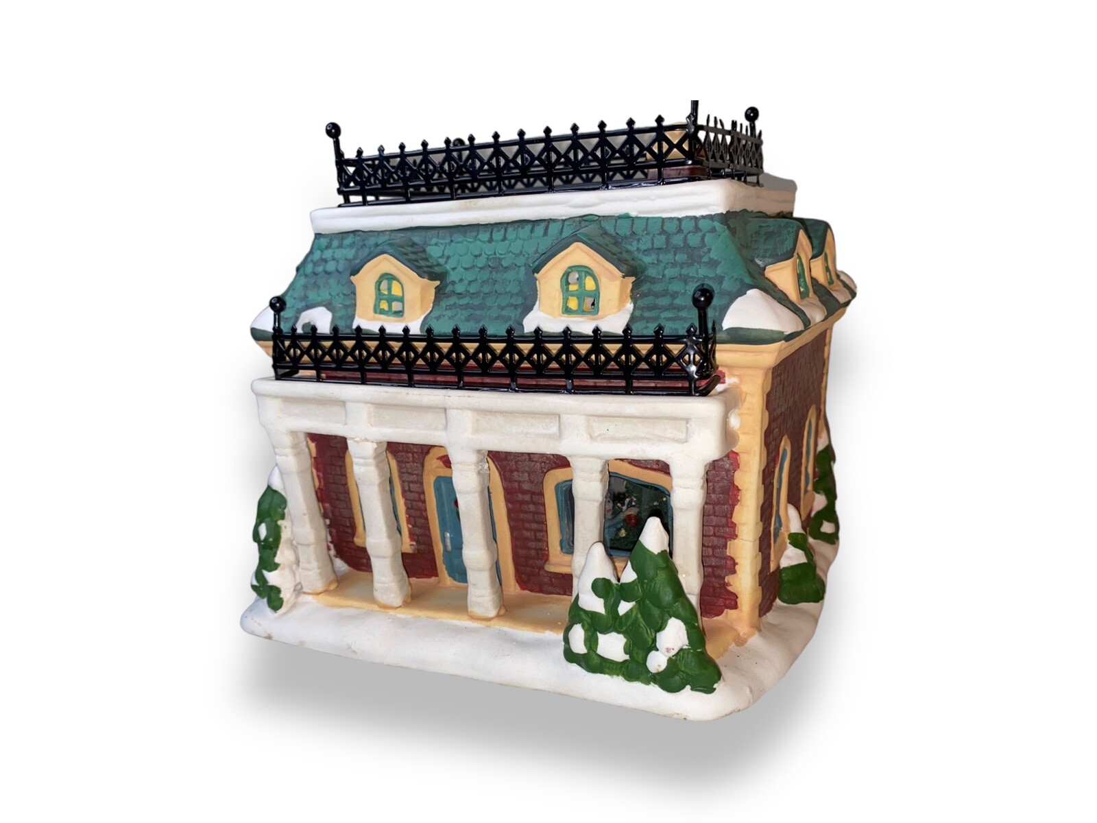 American Greetings Ingleby Village Banker’s House Lighted Ceramic Christmas NIB