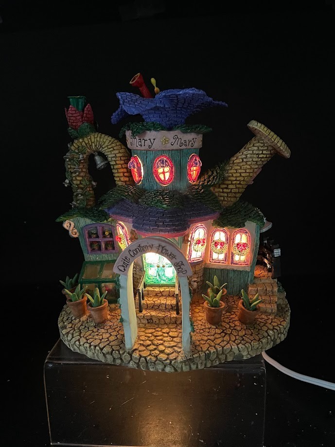 1996 Dept 56 Storybook Village Mary Mary Quite Contrary Lighted House In Box