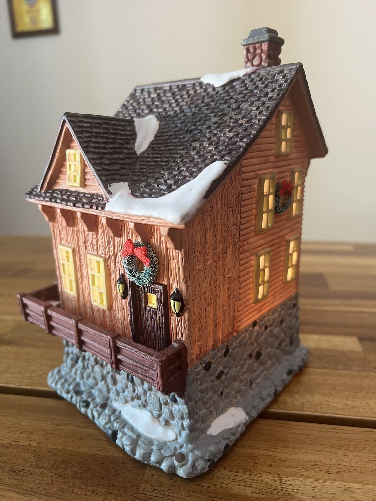 1999 Vintage St. Nicholas Square Christmas Village Illuminated Bennett Bros Mill