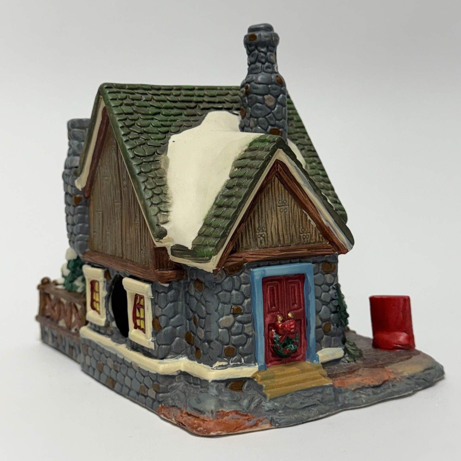 Christmas Streets Tree Seller’s House Lighted Village with Box Styrofoam READ