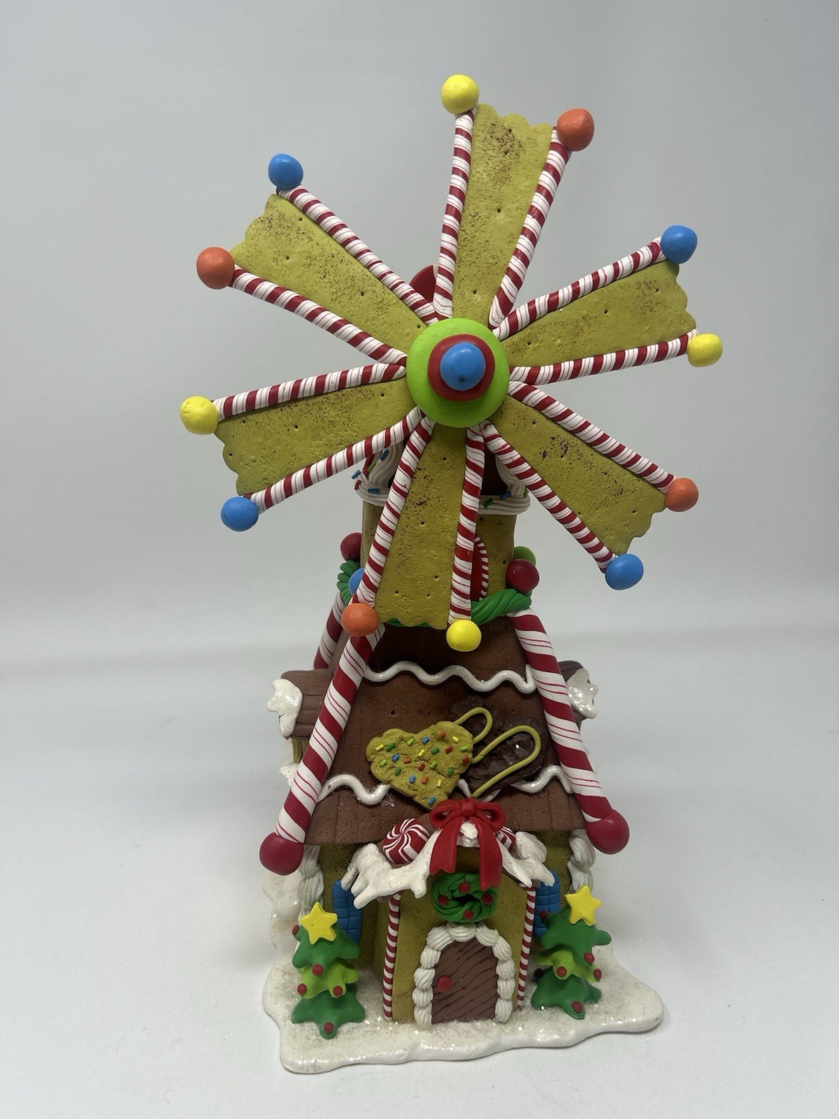 Christmas Gingerbread House Decoration-Windmill-Candy-Multicolor