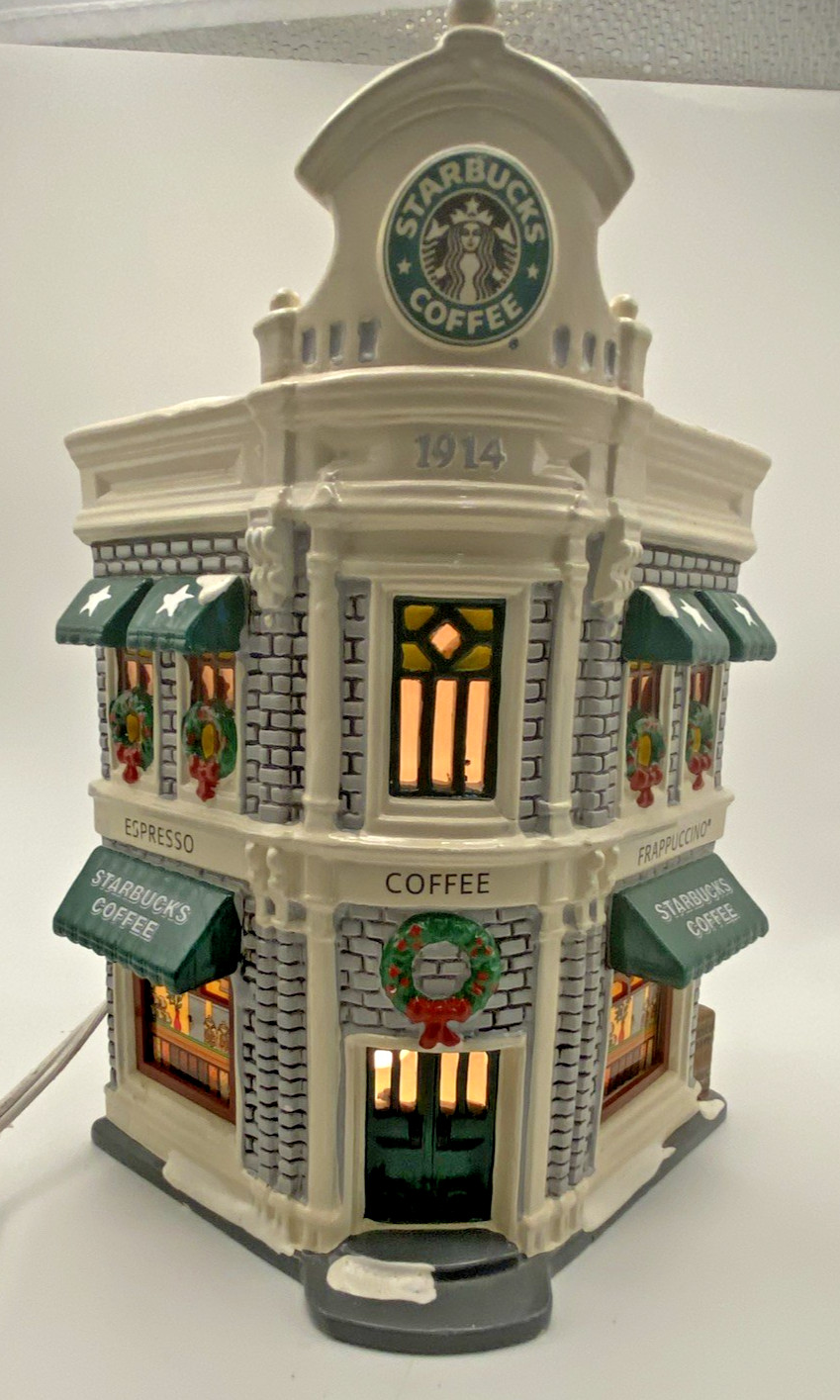 Dept 56 – Snow Village 1995 Starbucks Coffee Shop – W/bulb