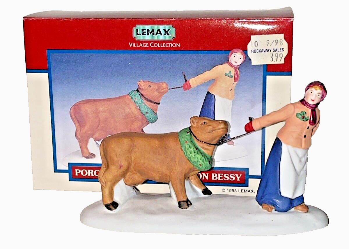 Lemax Village Cow C’mon Bessy Farmer Woman 83279 Figurine in Original Packg RARE