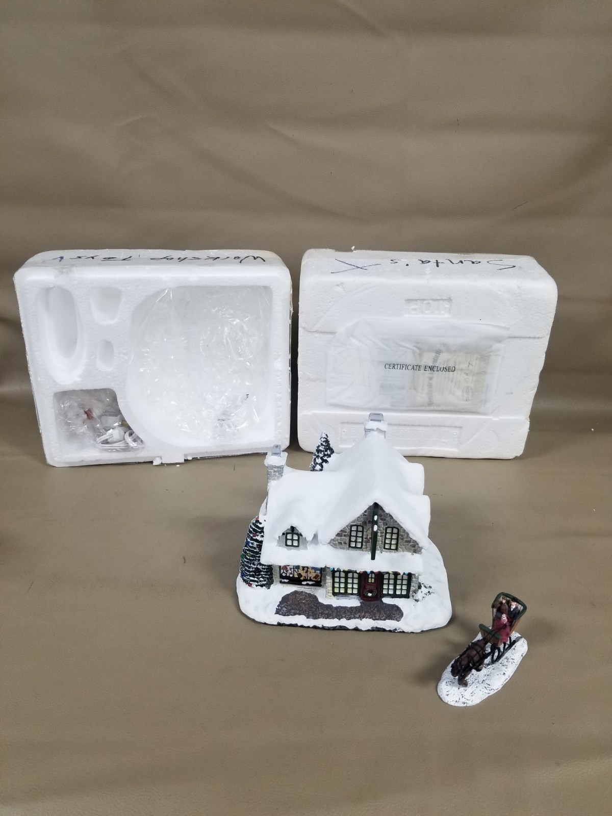Thomas Kinkade Hawthorne Village “Santa’s Workshop Toys” Christmas House w/COA