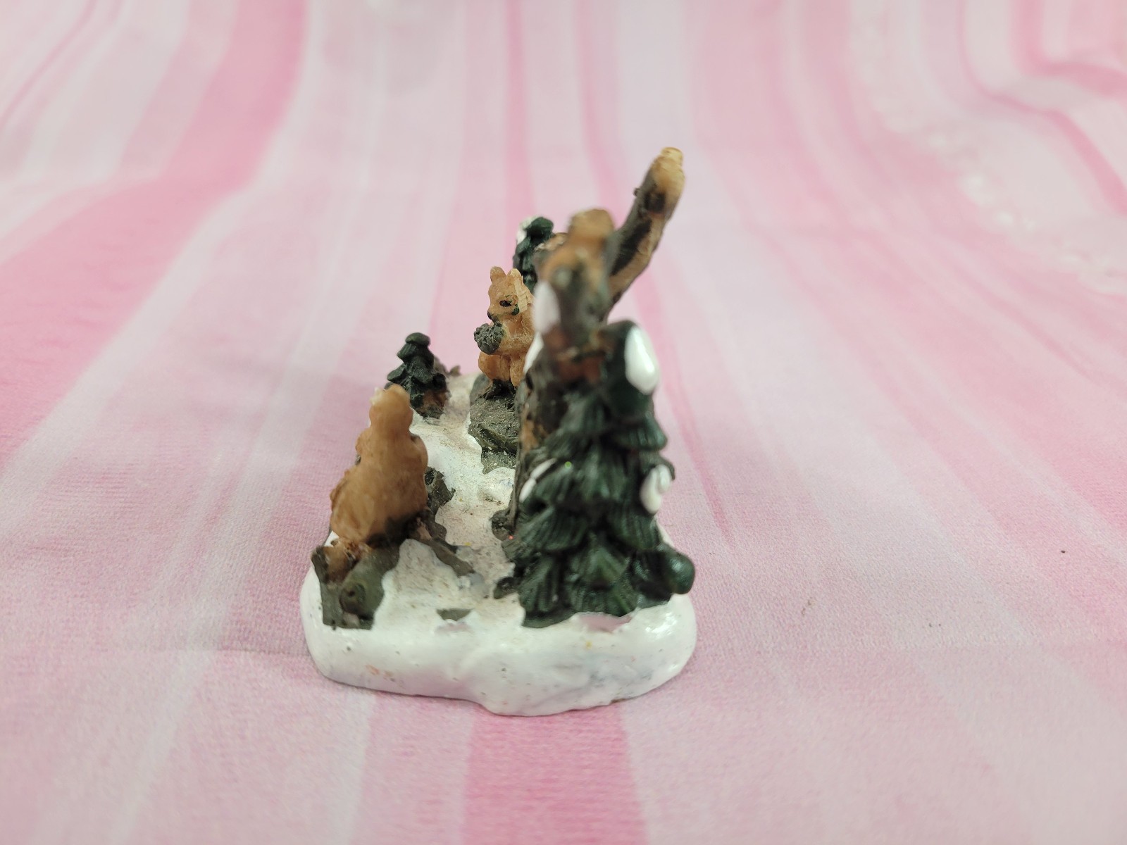 Wildlife Squirrels Winter Decorative Village Accessories 2″ x 3″ Christmas