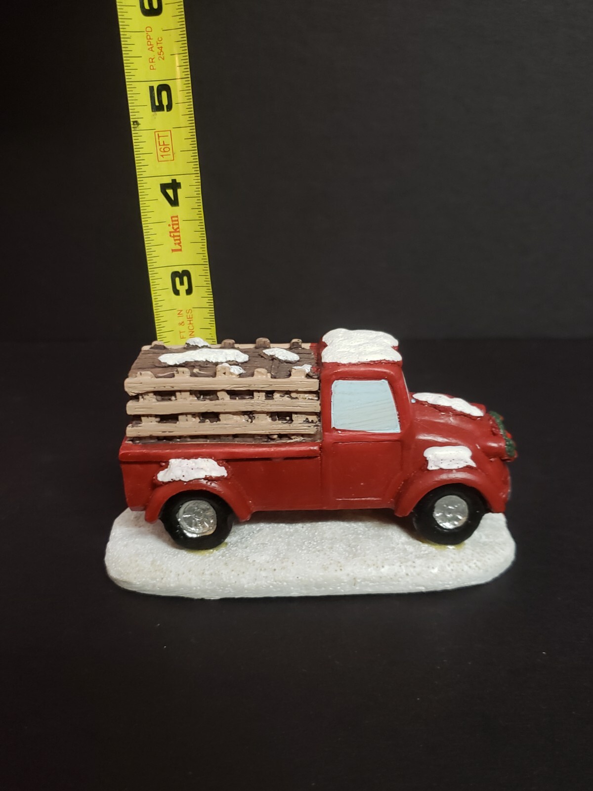 Holiday Time Santas Workbench Christmas Village Red Truck Hauling Wood Pickup
