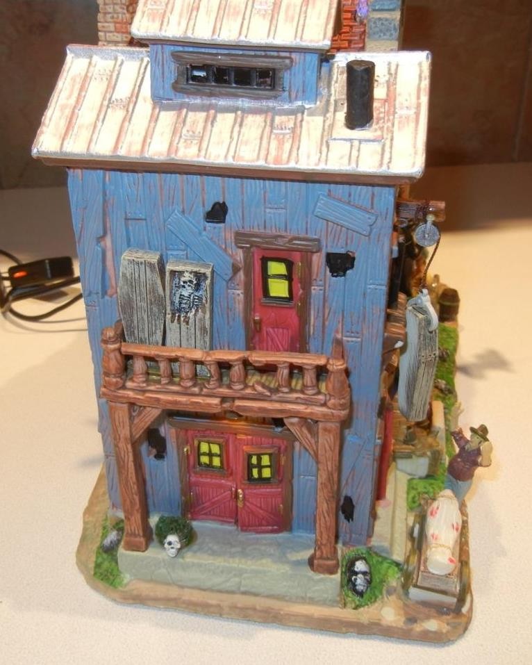 Lemax Spooky Town Dead As A Doornail Morgue Lighted Animated Musical 2008 Retire