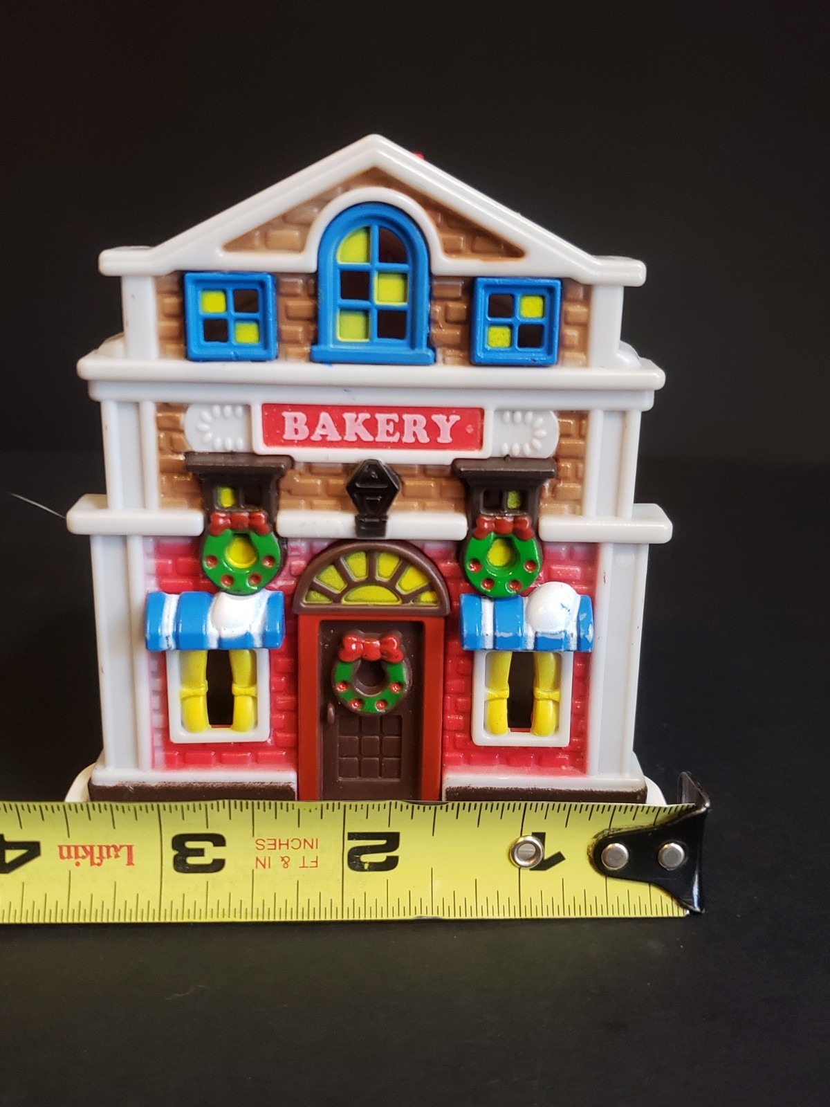 Miniature Christmas Village Plastic Bakery
