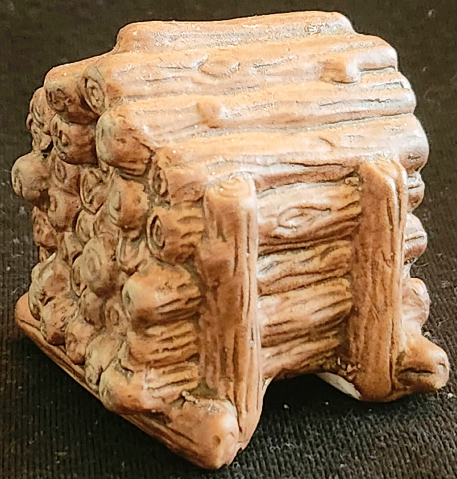 WOOD PILE STACK OF LOGS Christmas Village Accessory porcelain firewood FIGURE