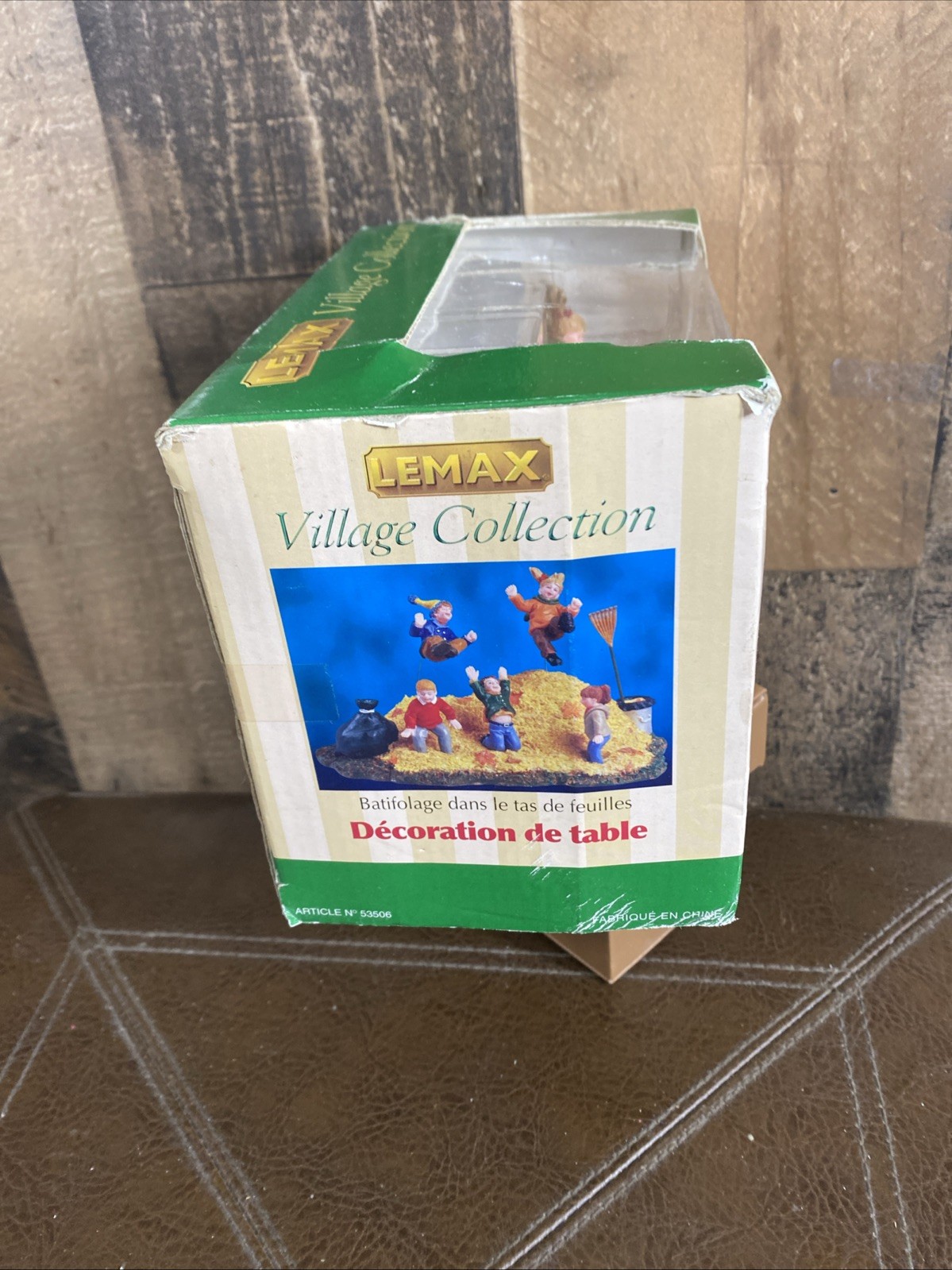 Lemax Table Decoration 2005 Leafpile Frolic #53506 NEW In Box table Accent Vtg