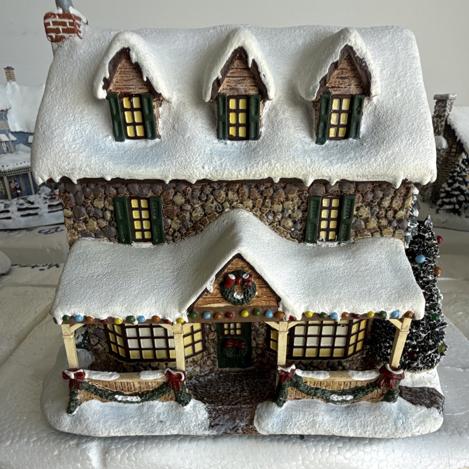Hawthorne Village Thomas Kinkade Illuminated Signed Christmas Village House