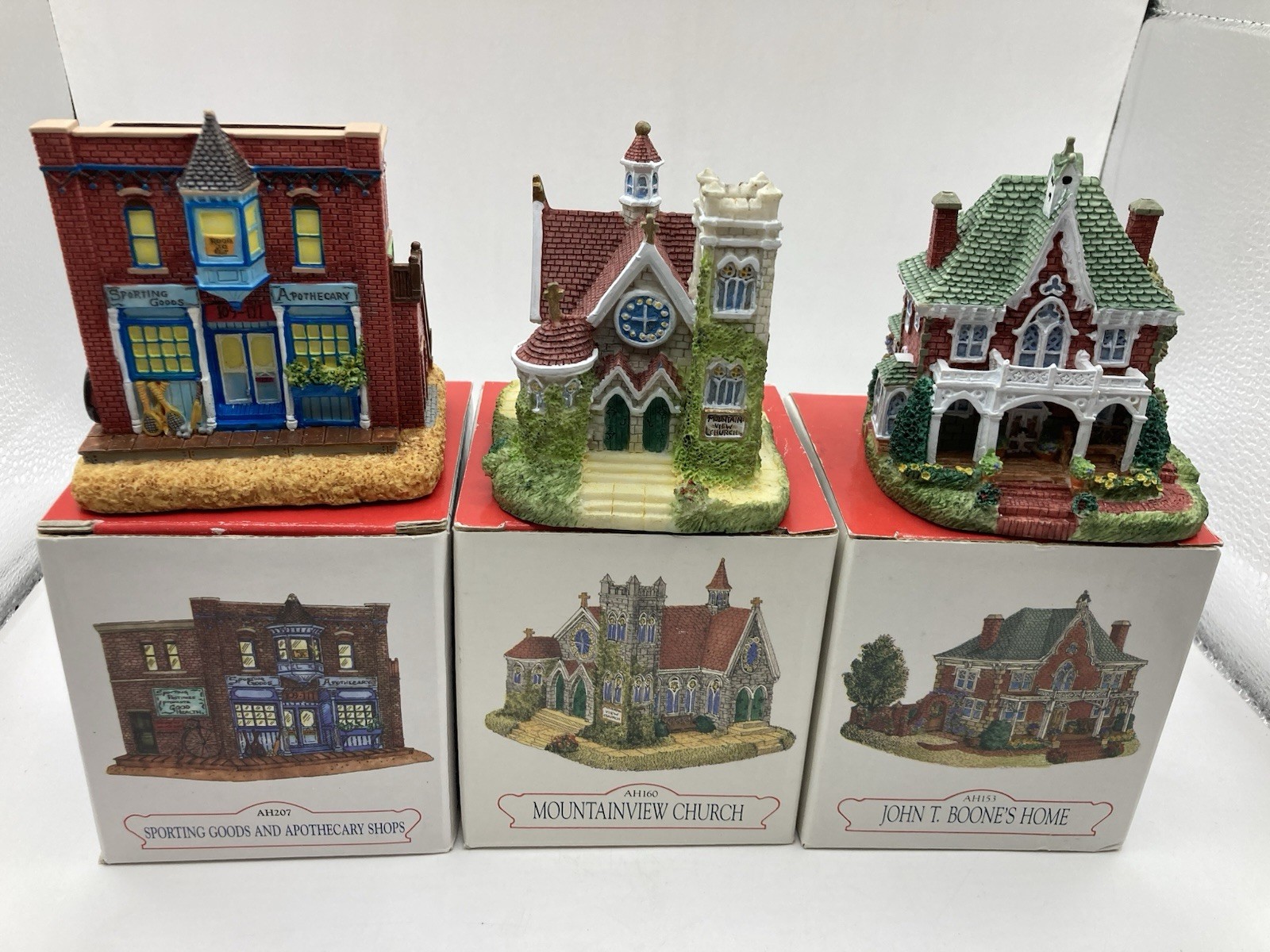 Liberty Falls Americana Collection 3 Mini Village Cottages Mountan View Church +
