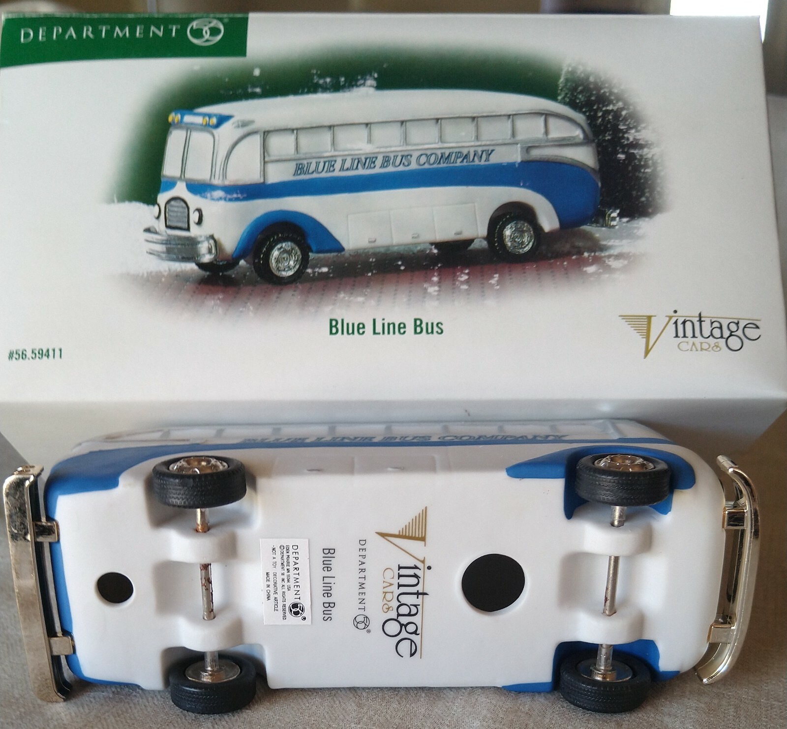Blue Line Bus #59411 Department 56 Christmas In The City – BUYER GUARANTEE