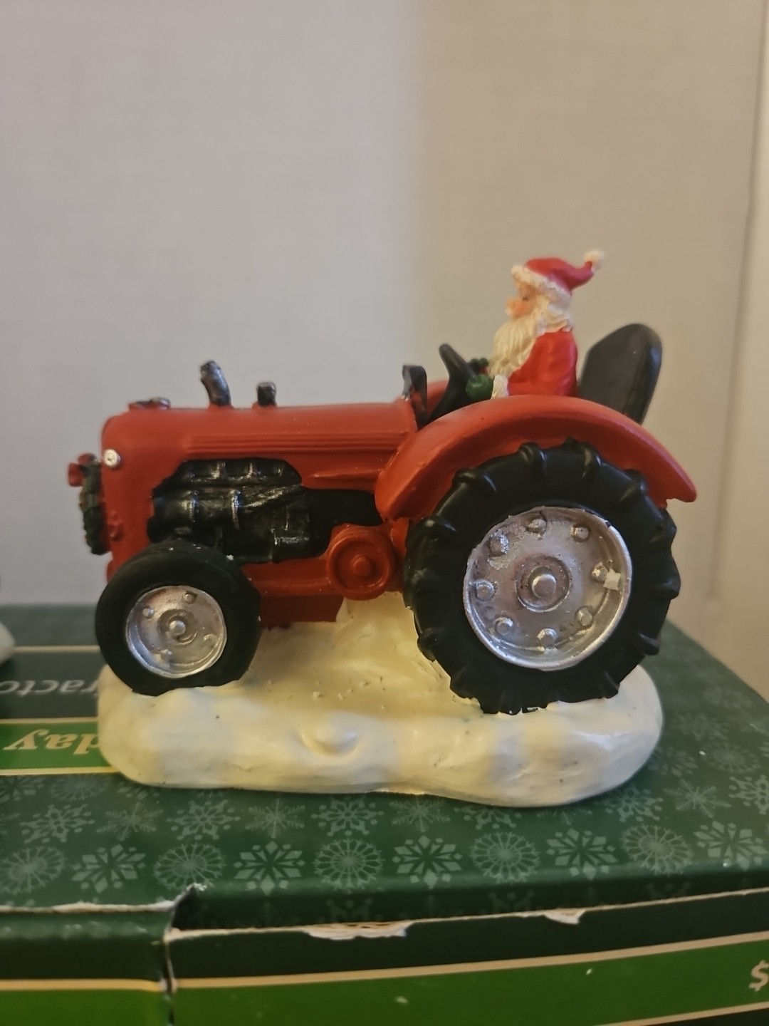 Holiday Inspirations House Accessory Santa Driving A TRACTOR NEW In The Box!