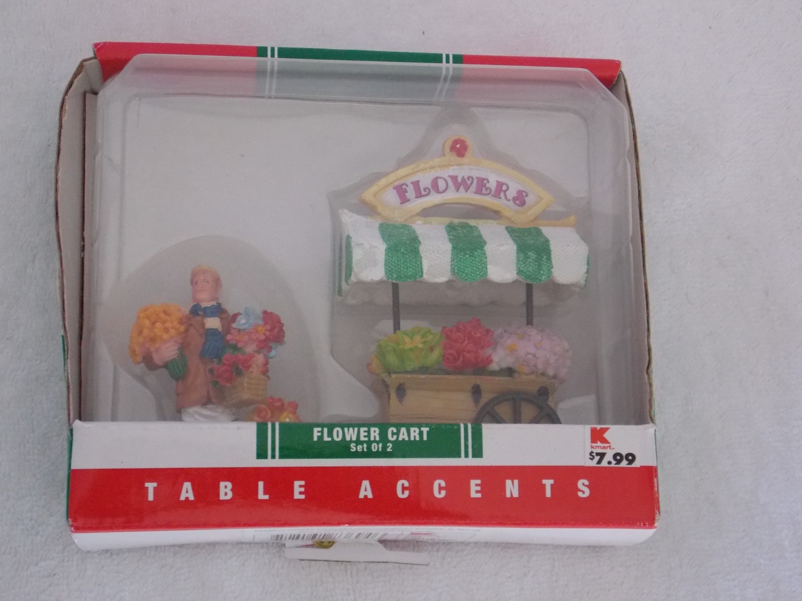 2008 Lemax Table Accents Flower Seller & Cart #83694