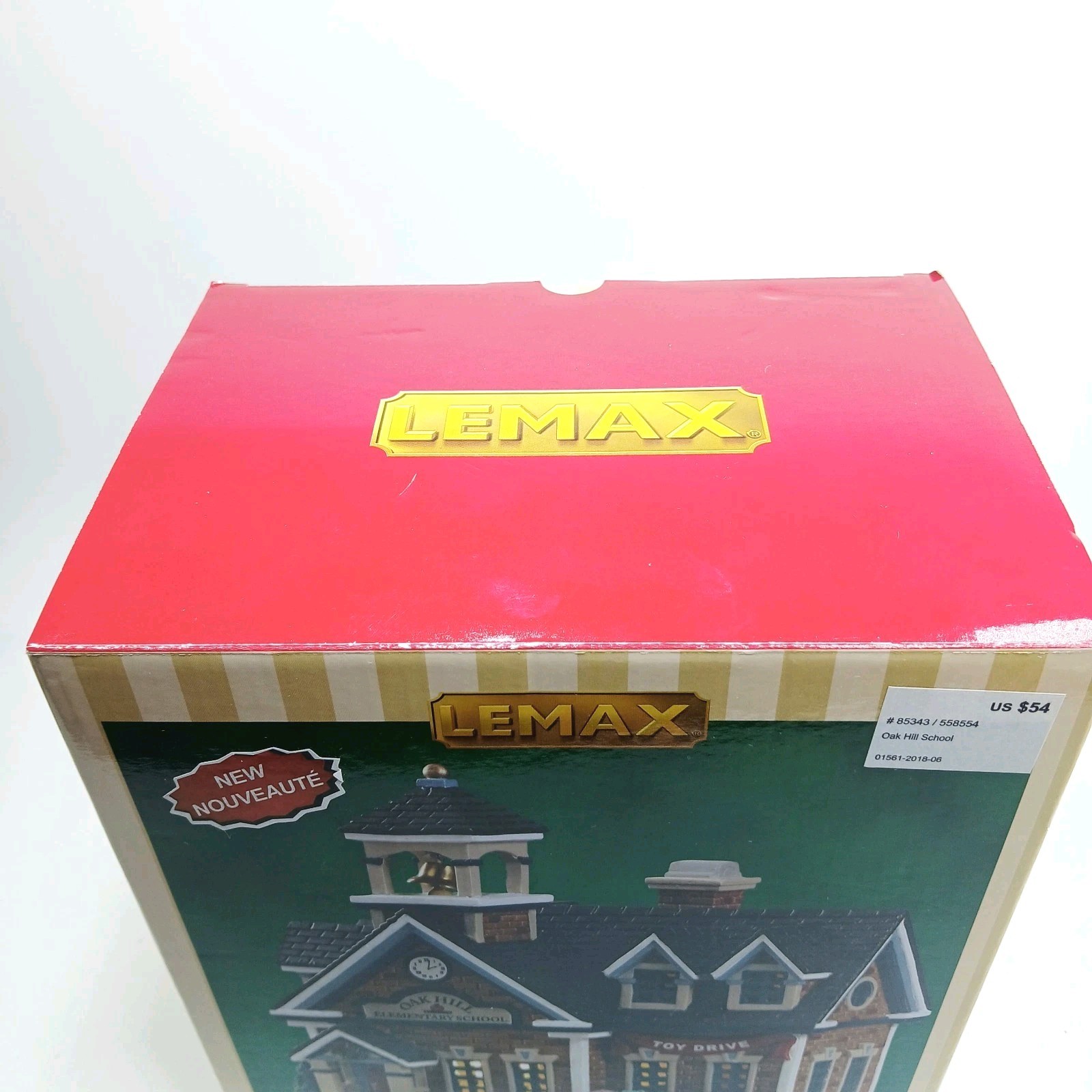2018 Lemax Oak Hill Elementary School Toy Drive Village Collection NEVER OUT BOX