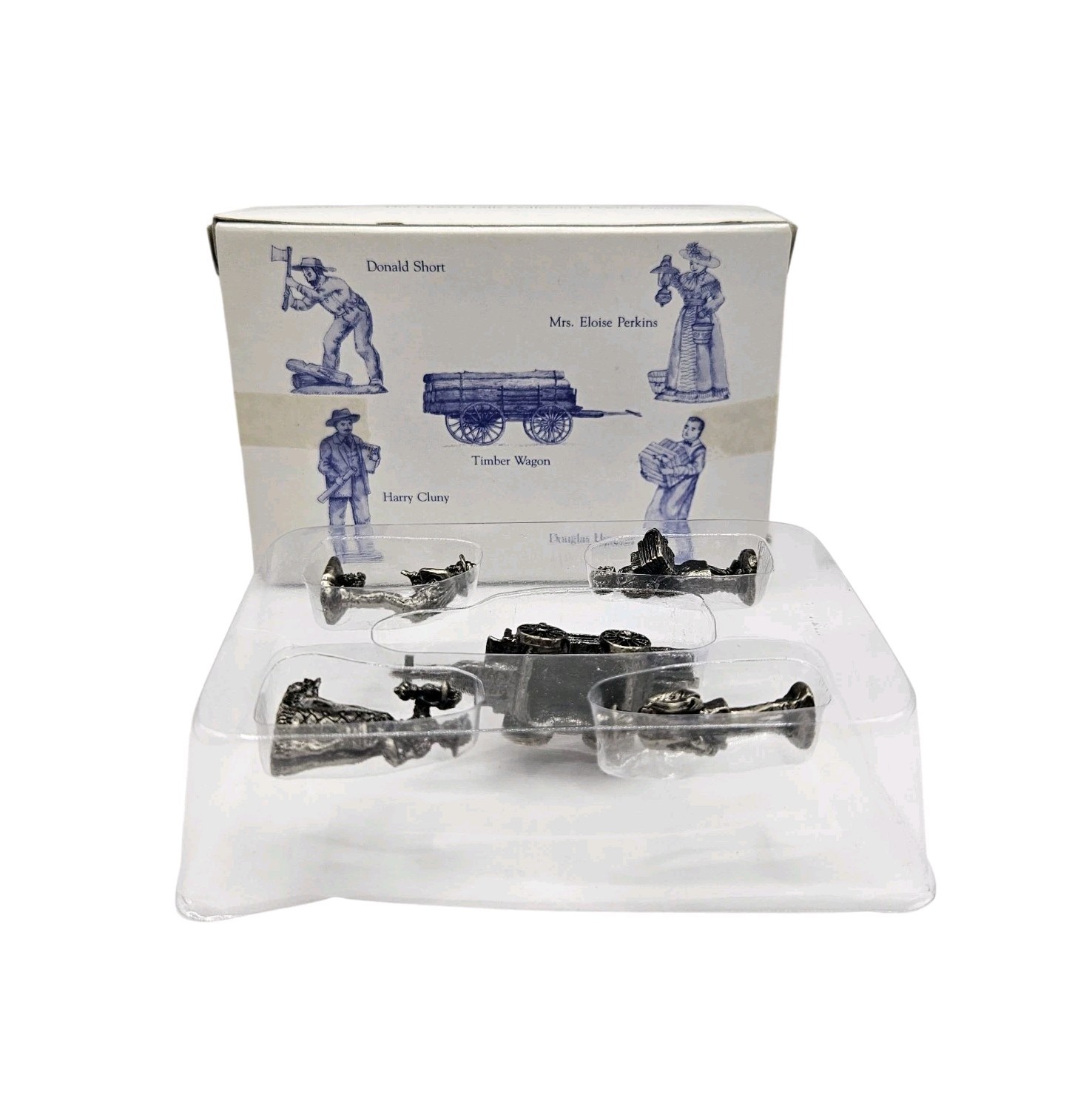 Vintage 1996 Liberty Falls Collection Set Of 5 Pewter Figurines AH109 Wagon