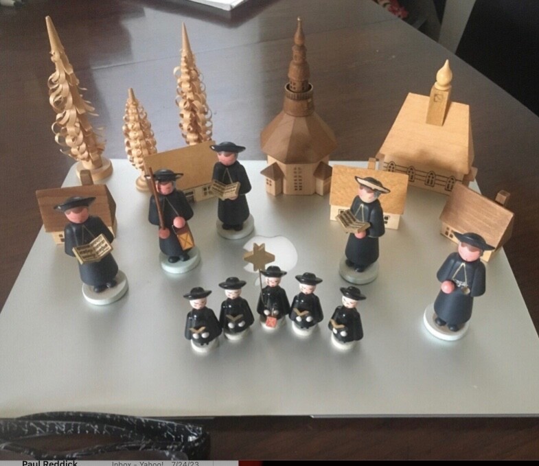 Vtg Erzgebirge Germany original hand carved religious choir Kurrende church