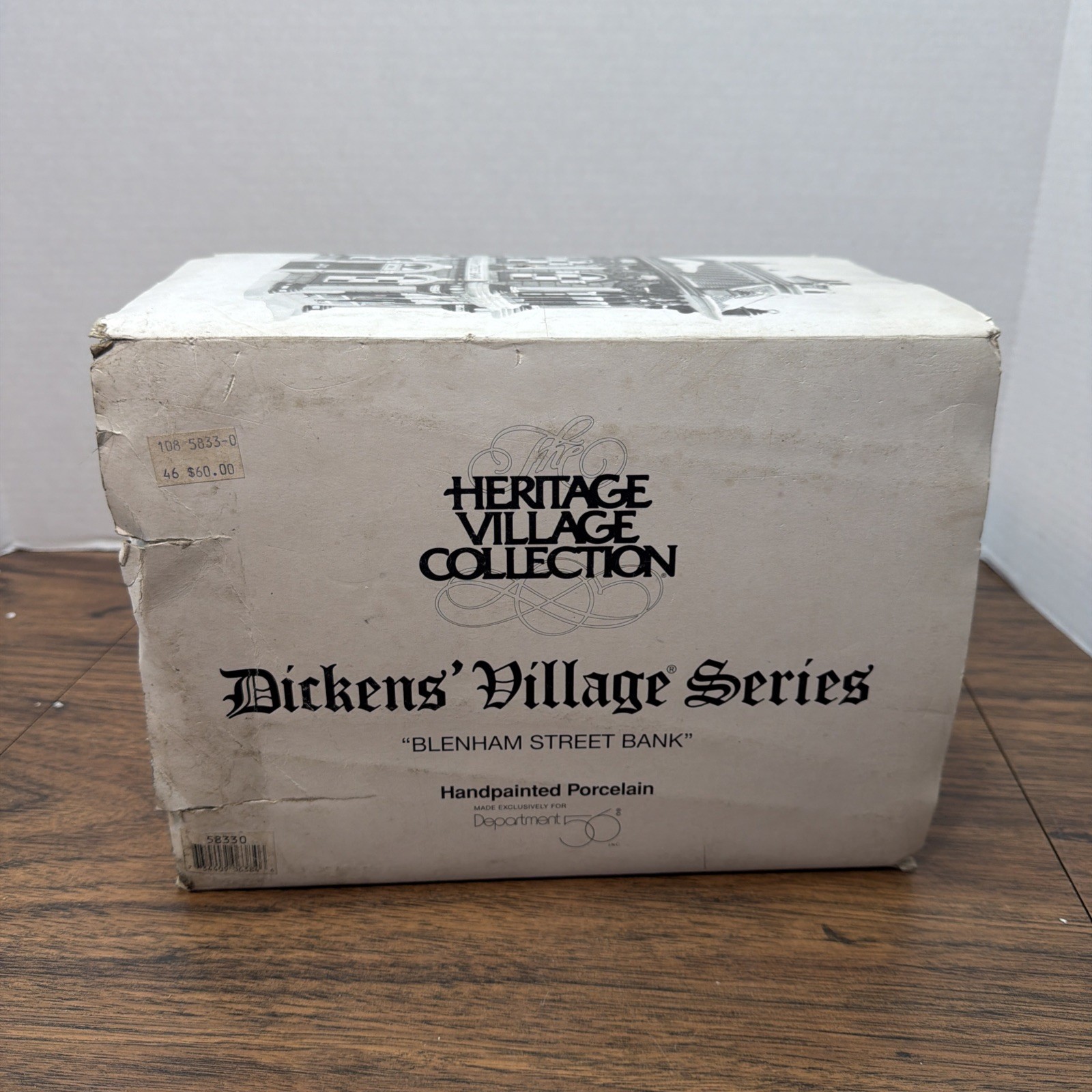 Department 56 Dickens’ Village Series Blenham Street Bank #58330 w/ Light & Box
