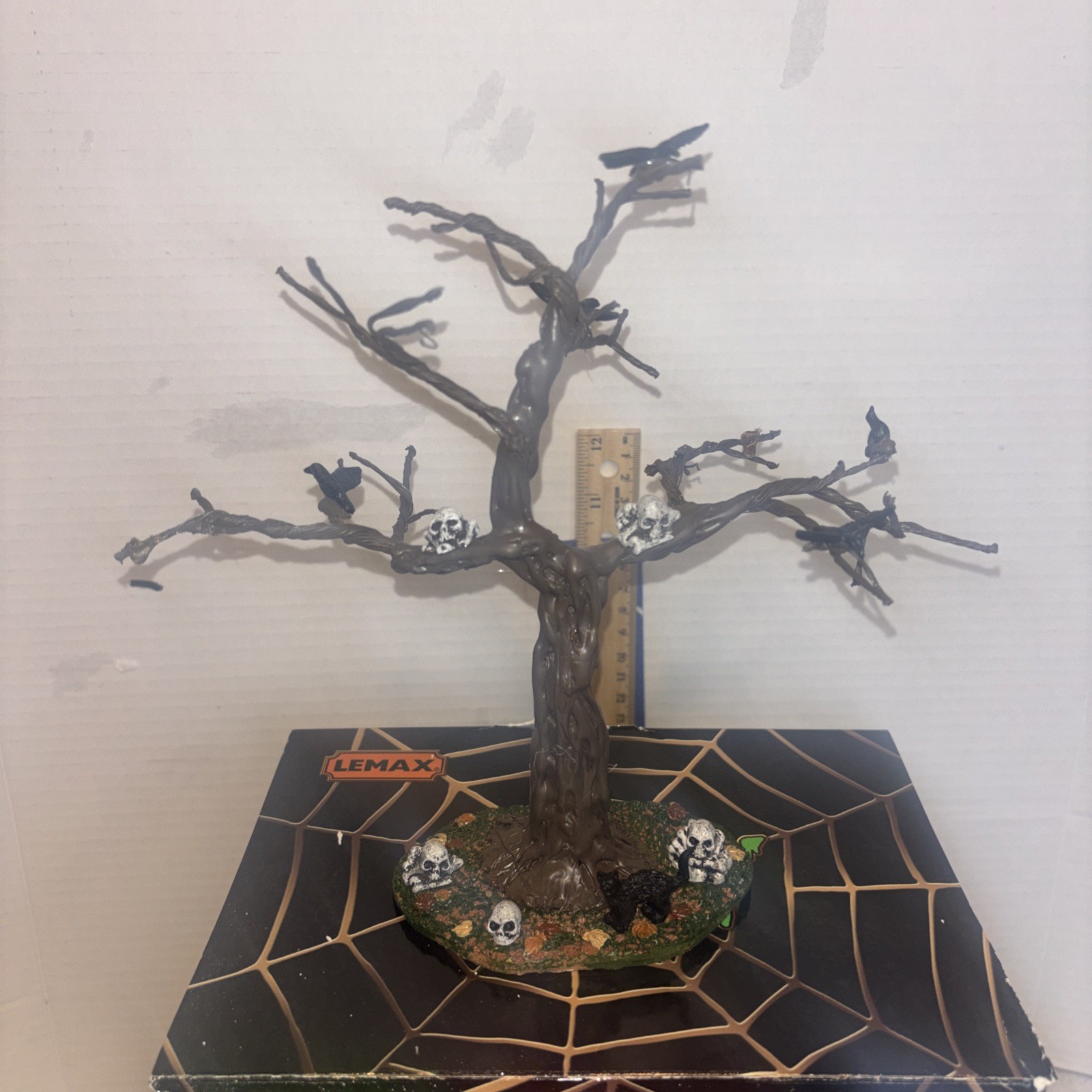 Spooky Town Lemax “raven &skull Tree ” Tree   Halloween village