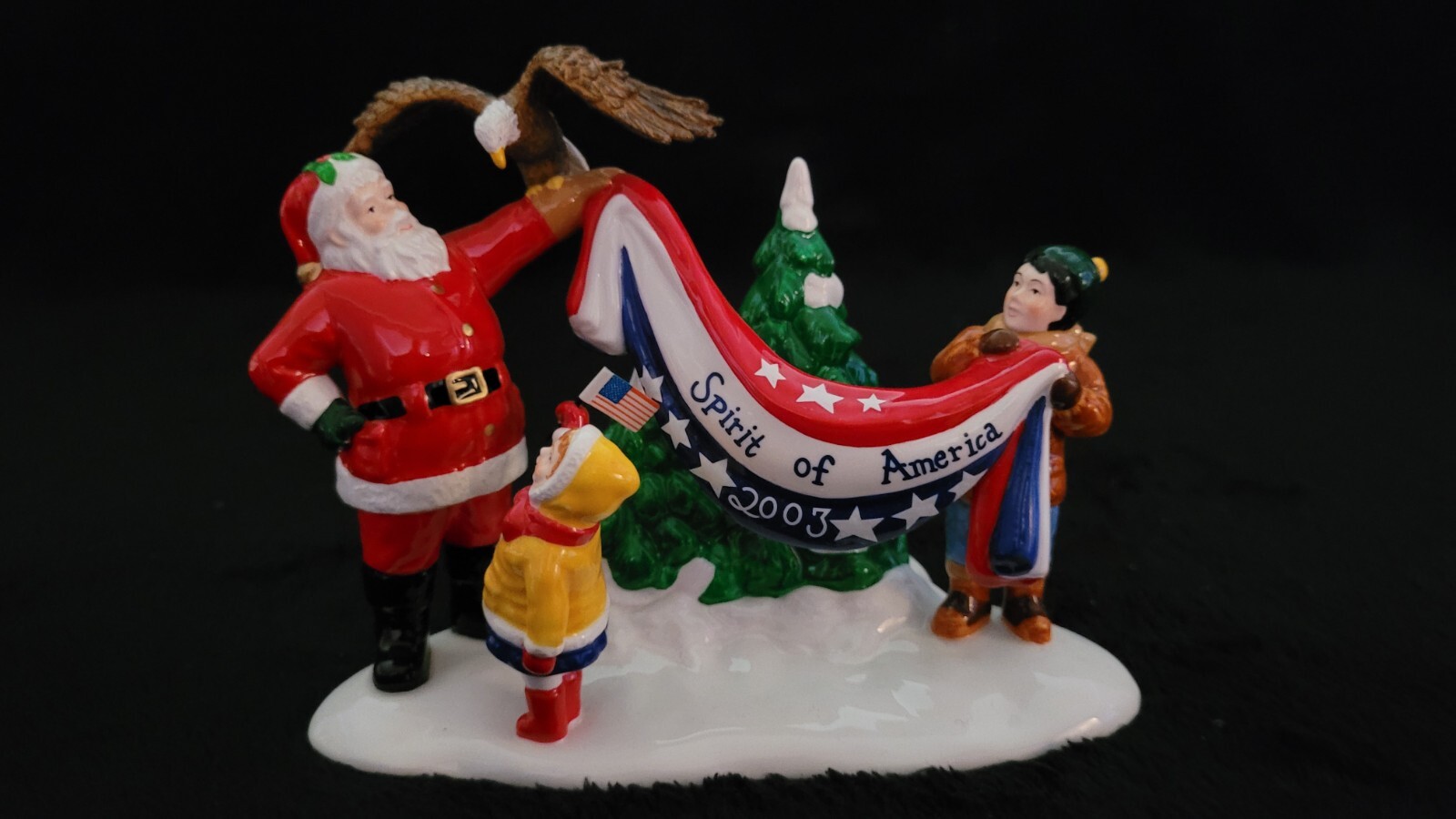 Department 56 Original Snow Village Santa Comes to Town 2003 Spirit of America