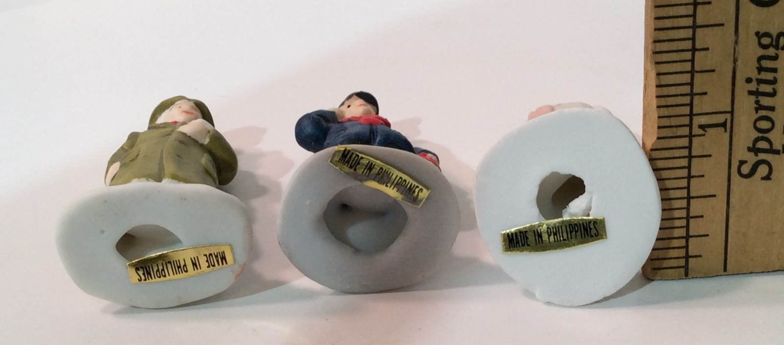 A Wonderful Holiday Christmas Village, Three Men Figurines, no packaging