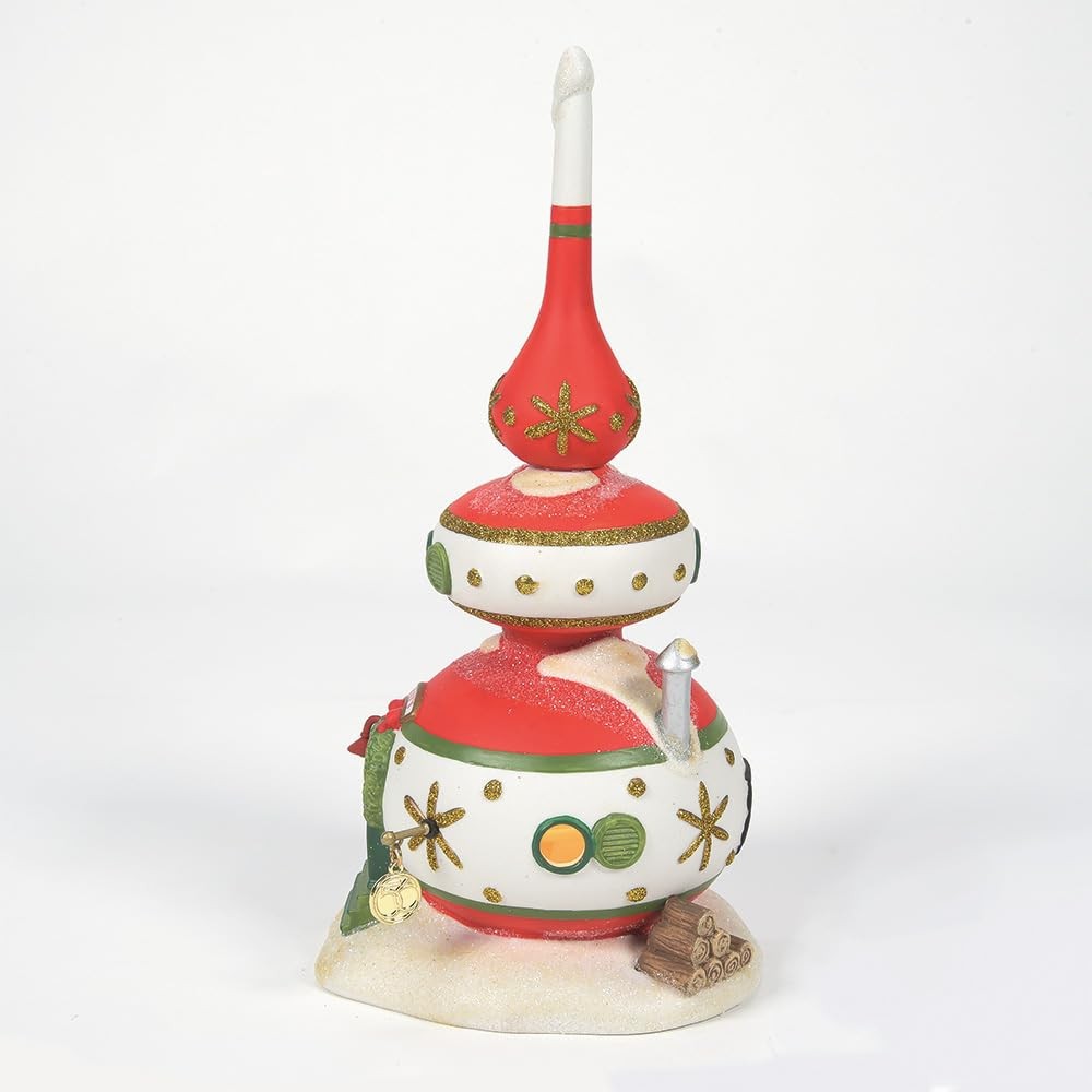 North Pole Village Finny’s Ornament House Lit Building, 9.5 Inch, Multicolor