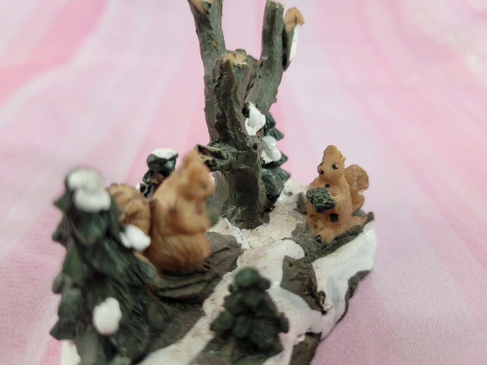 Wildlife Squirrels Winter Decorative Village Accessories 2″ x 3″ Christmas