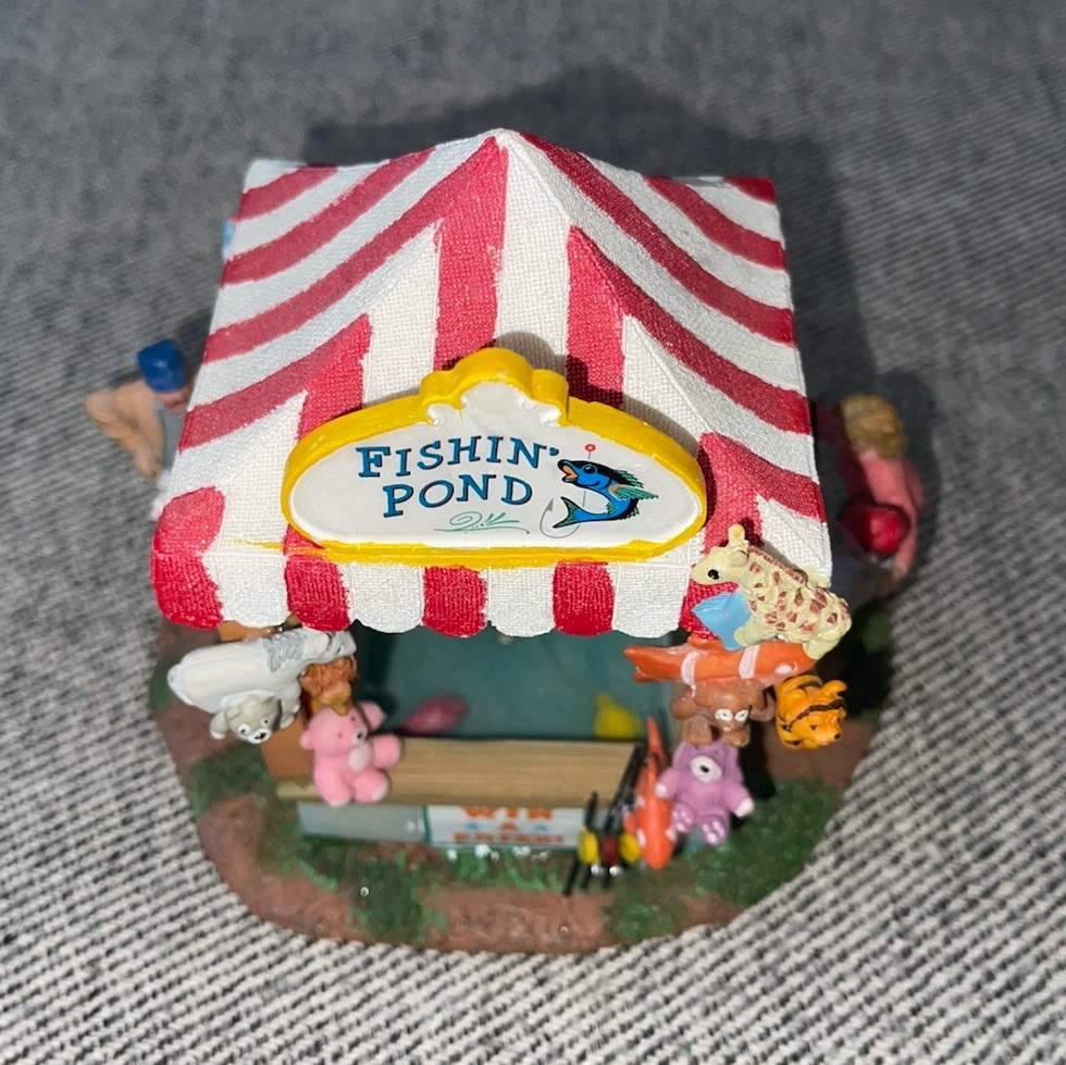 Lemax FISHIN’ POND Fishing Carnival Fair Circus Table Accent – #83685