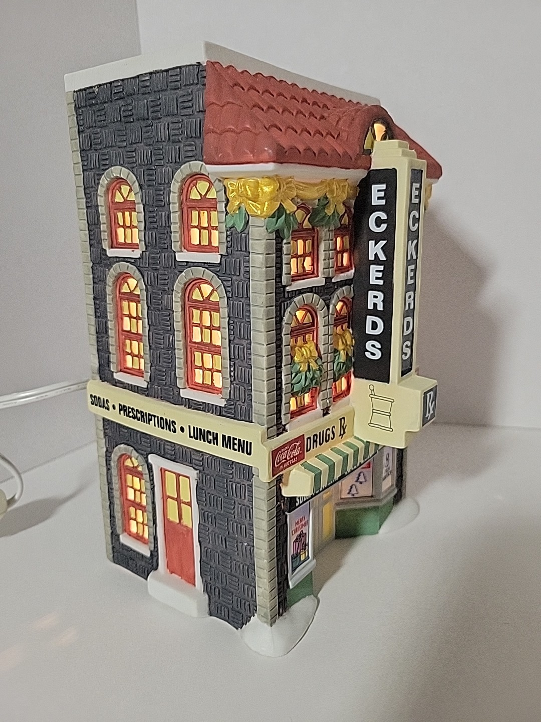 Coca-Cola Eckerd Drug Store Town Square Collection 2000 Village Building w/Box