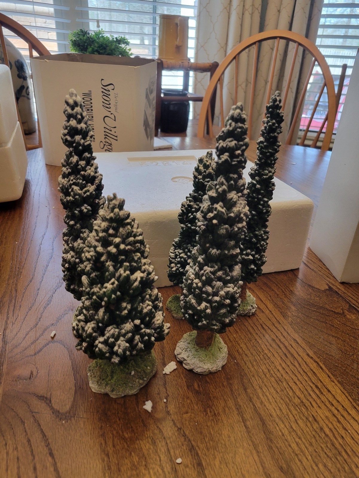 Department 56 Village Snowy Evergreens Set of 5 Large Christmas Trees Decor