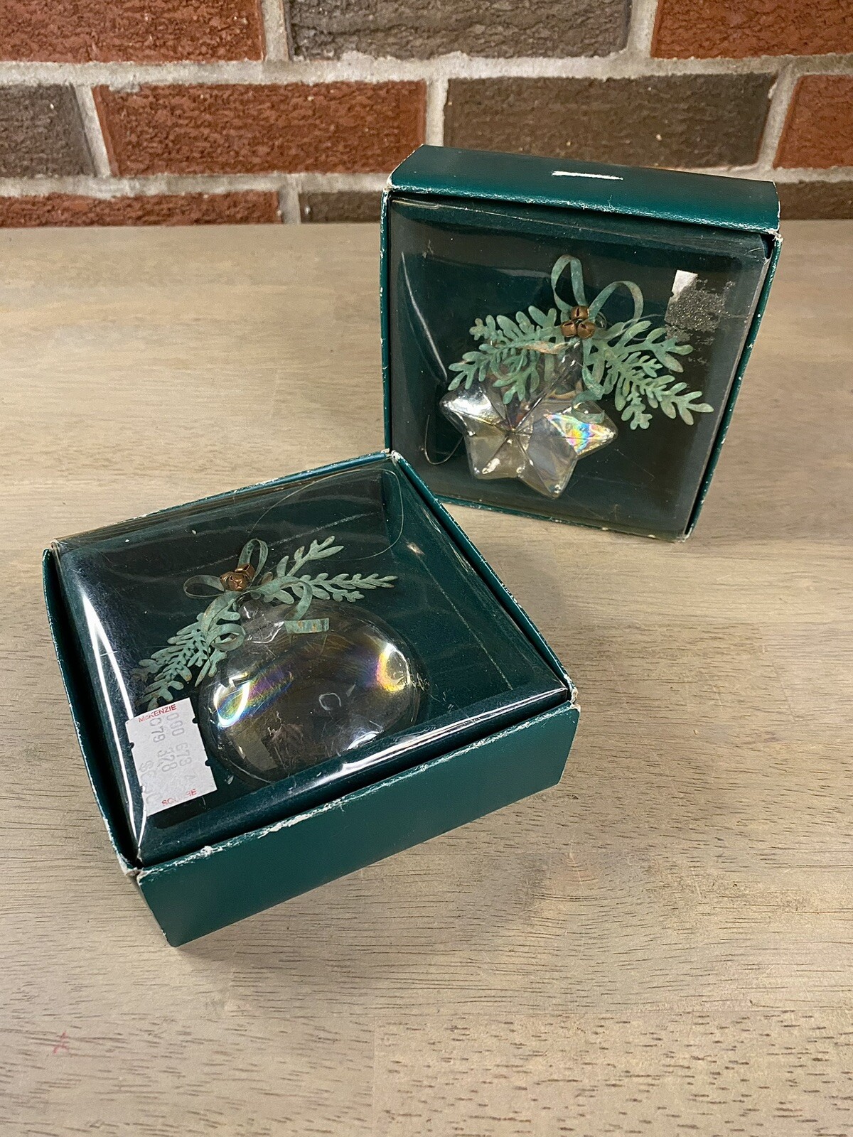 Department 56 Glass & Tin Ornament Iridescent Vintage