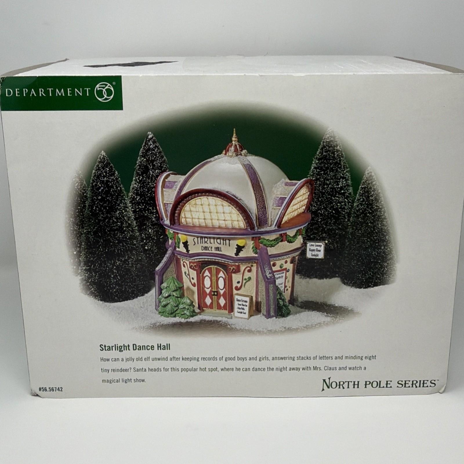 ‘Starlight Dance Hall’ North Pole Series Department 56 #56742 Needs New Bulb