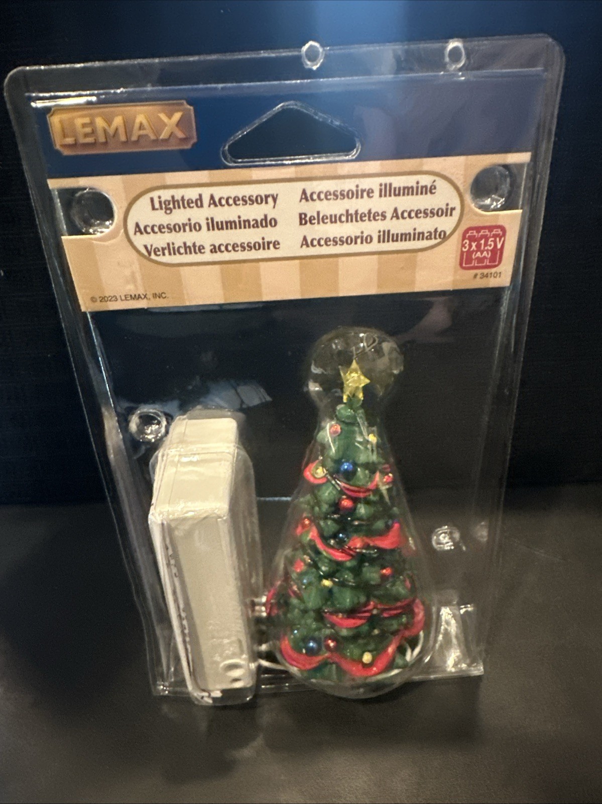 Lemax® Joyful Christmas Tree 4.84″ inch Tall Lighted Accessory #34101