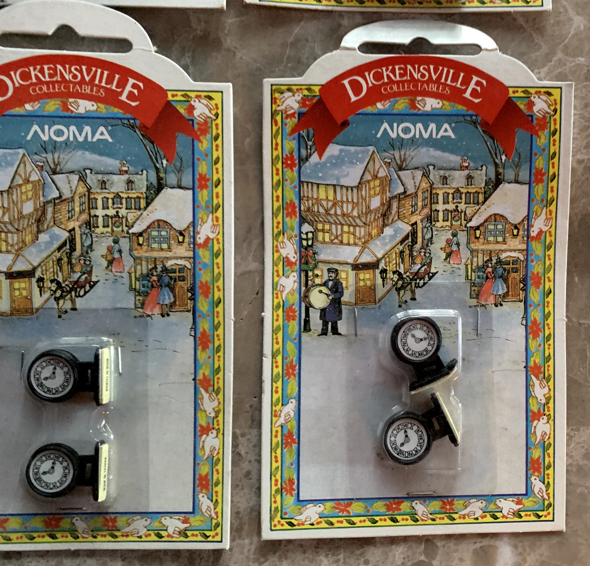 Dickensville Collectibles NOMA Christmas Village Miniature Figurines Lot of 9