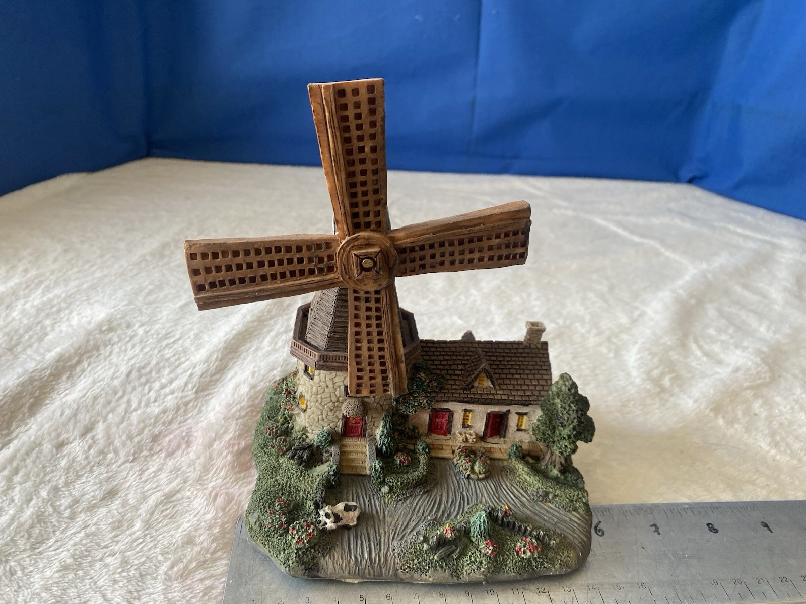 Walmart Multicolor Resin Windmill Cottage Miniature Village House Figurine