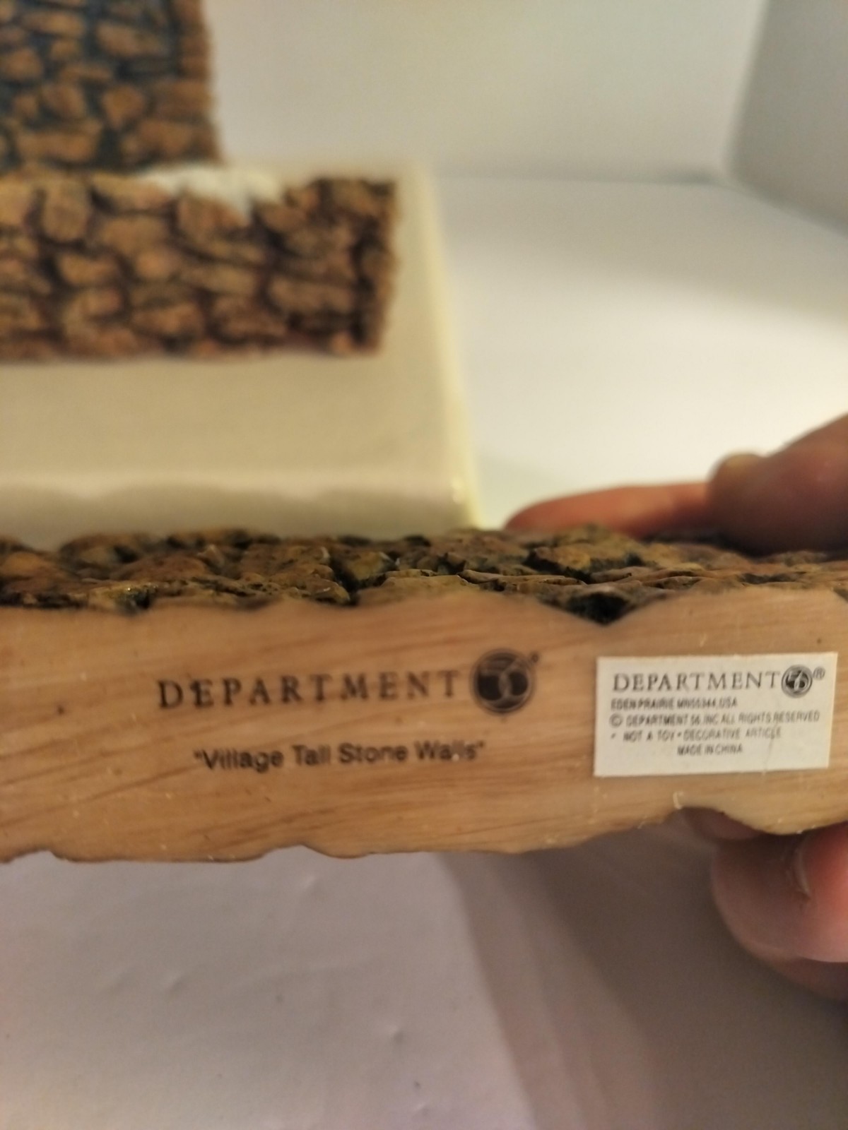 Dept 56 Heritage Village STONE WALL (Set of 4) 2 Small, 2 Large,EUC, No Box