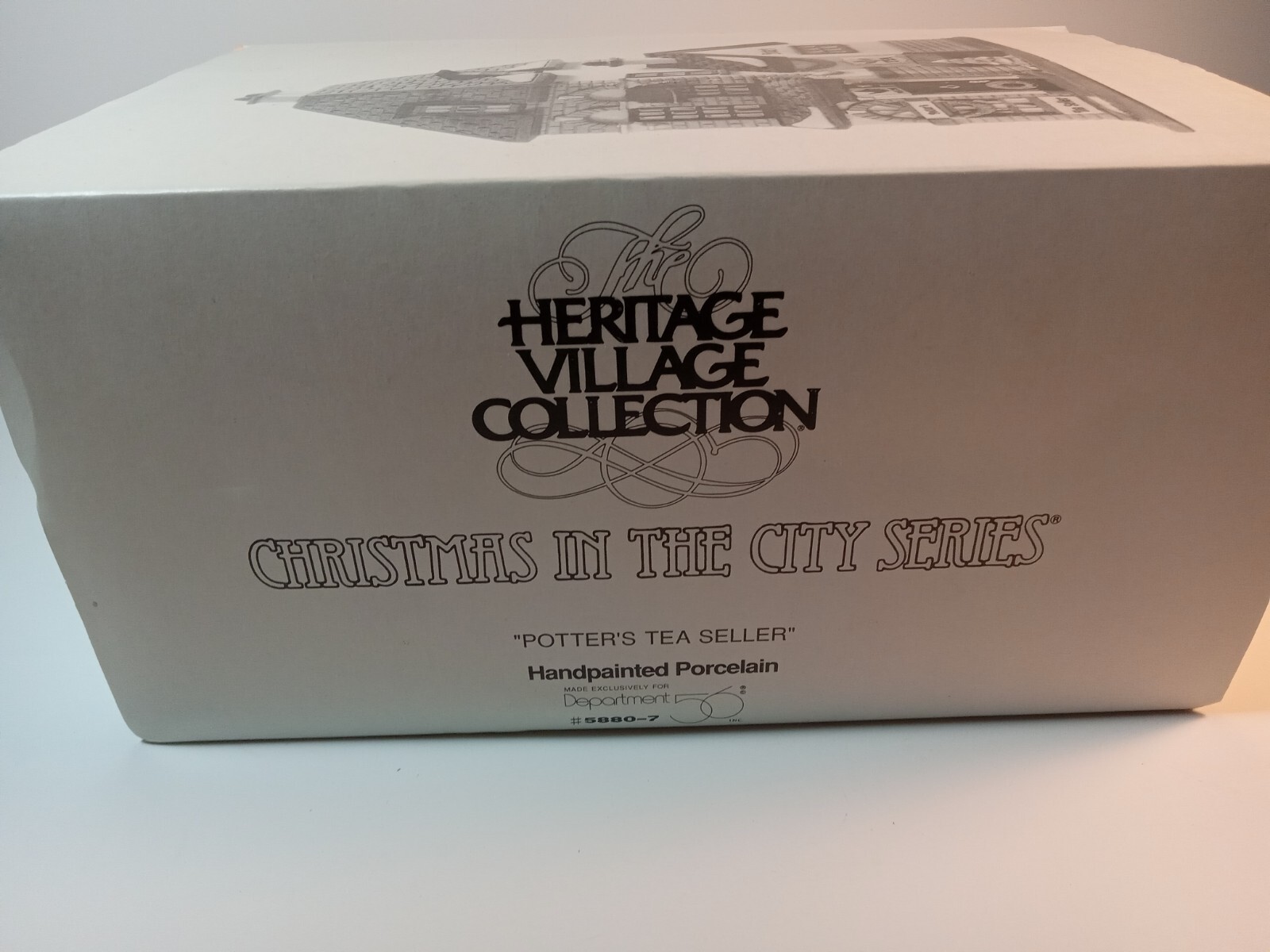 Dept 56 ~ Christmas in City Series ~ Potter’s Tea Seller 1993 Retired w/light