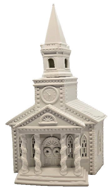 Dept 56 Winter Silhouette ” Cathedral Facade” White Porcelain #78085