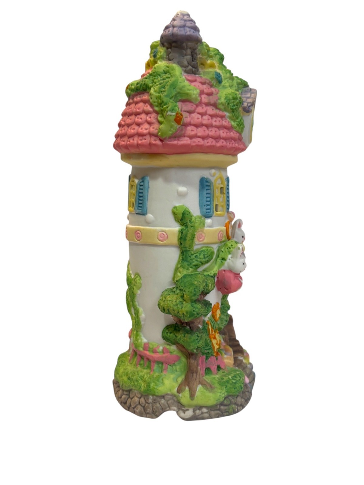 Vintage Hand-Painted Ceramic Candy Shop Decorative Figurine Lighted Easter Villa