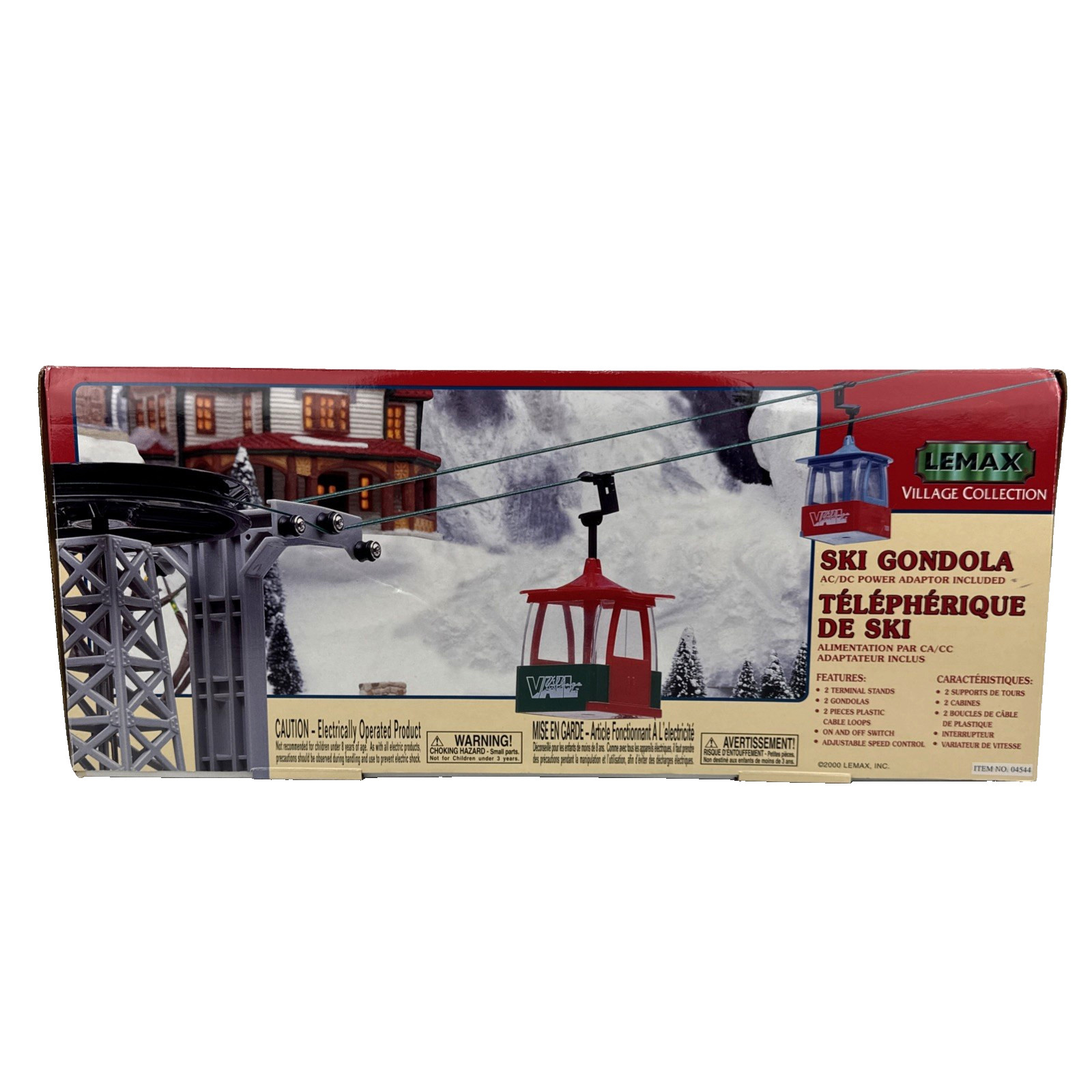 BRAND NEW Lemax Village Collection Powered SKI Gondola #94393 2000 RETIRED RARE!