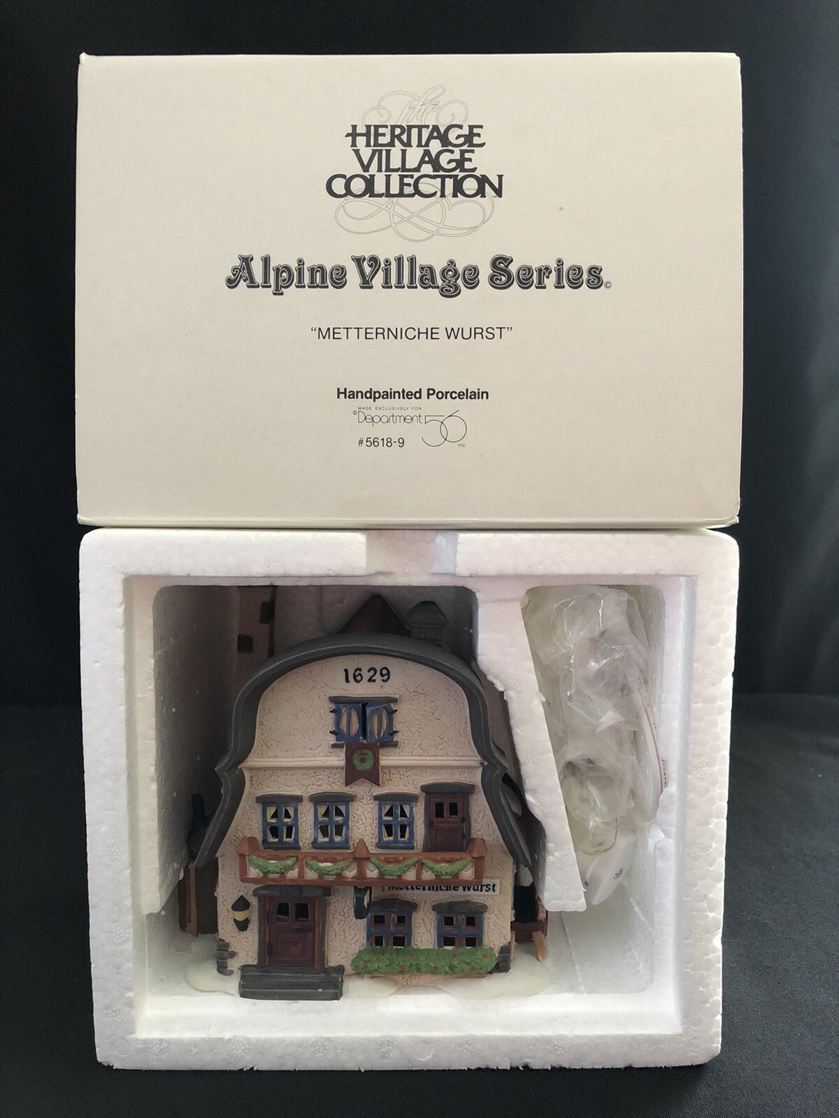 DEPT 56 HERITAGE VILLAGE COLLECTION ALPINE VILLAGE METTERNICHE WURST 5618-9