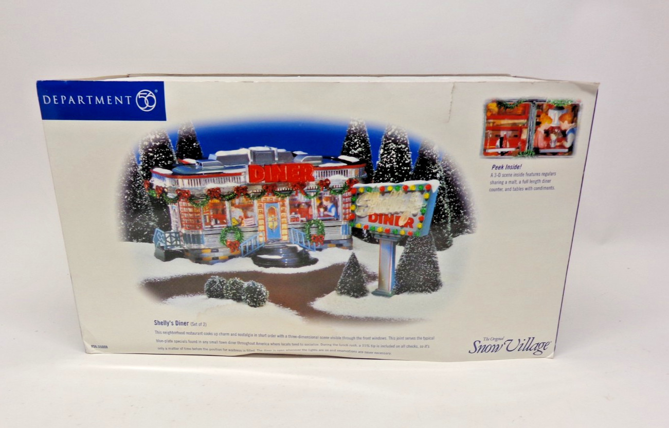 Vintage Dept 56 Snow Village “Shelly’s Diner”