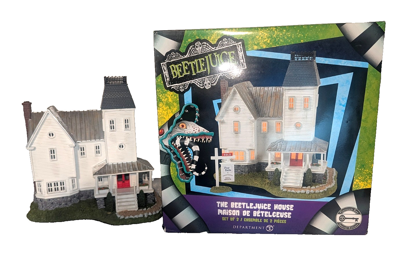 Dept 56 Beetlejuice House Hot Properties Halloween Village Horror Lighted Decor