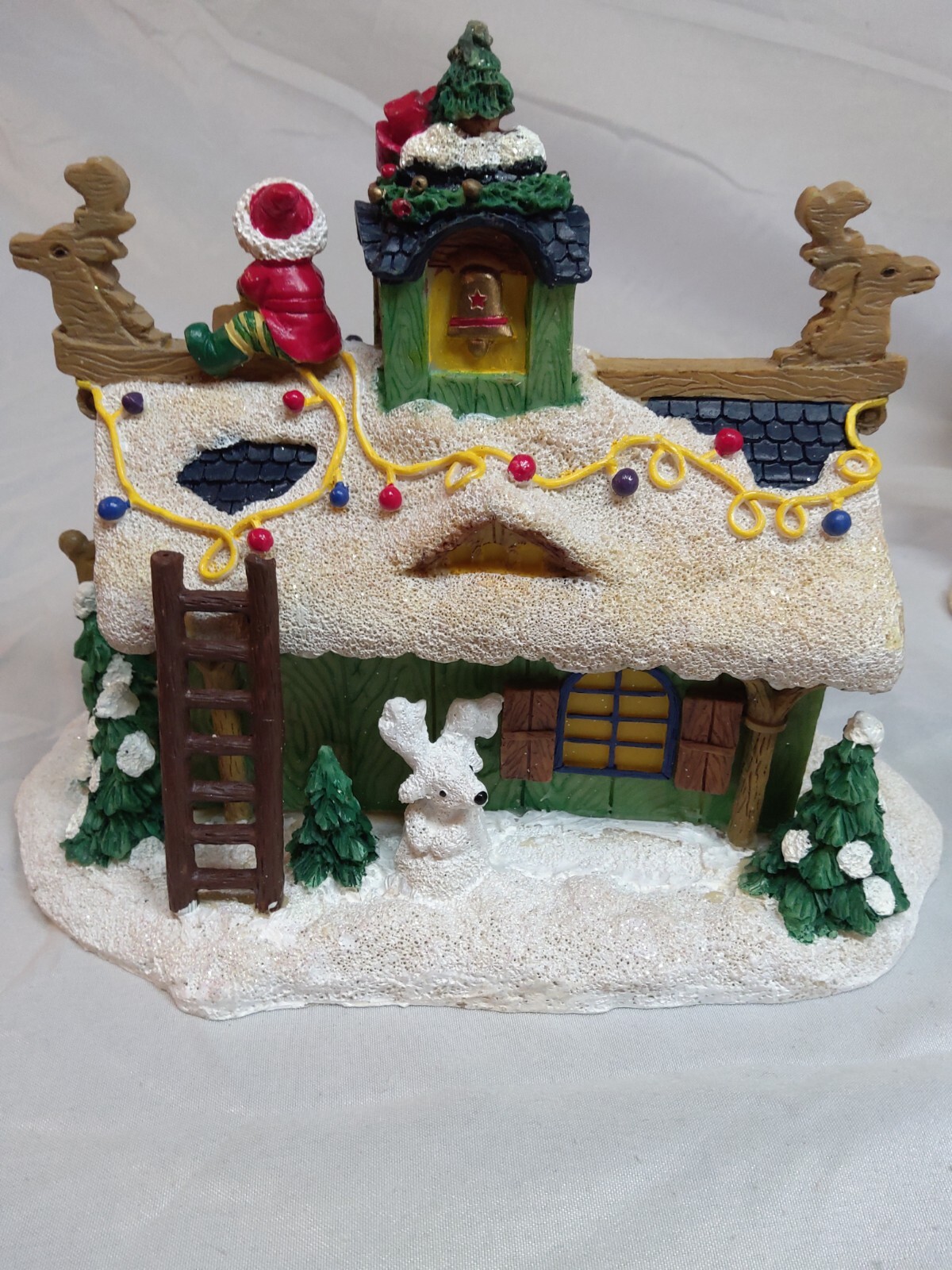 Arctic Circle Lighted Christmas Village With Carousel Tested And Working Nice