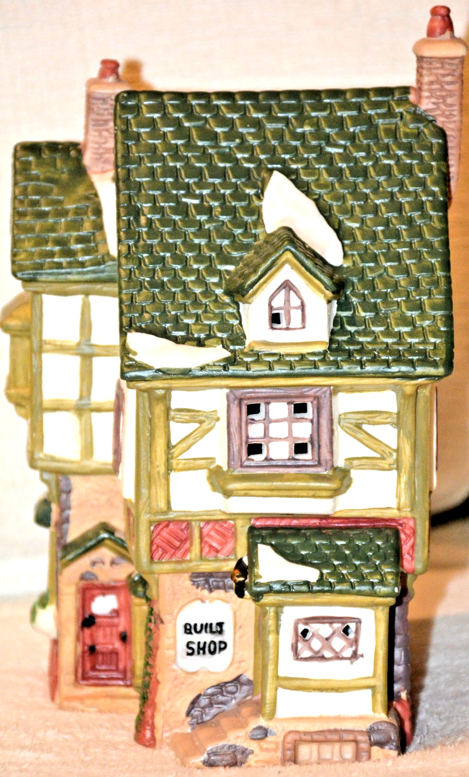 Dickens Collectables Towne Series Quilt Shop Porcelain House 1994 Box 266-6741