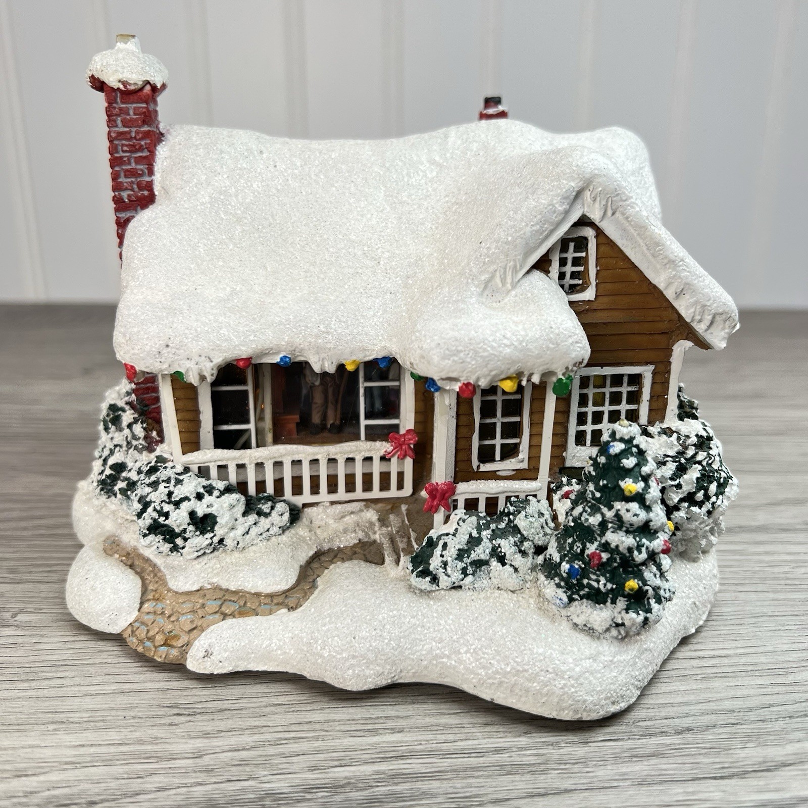 Vintage Thomas Kinkade Childhood Home 2008 Teleflora Lighted Christmas Village