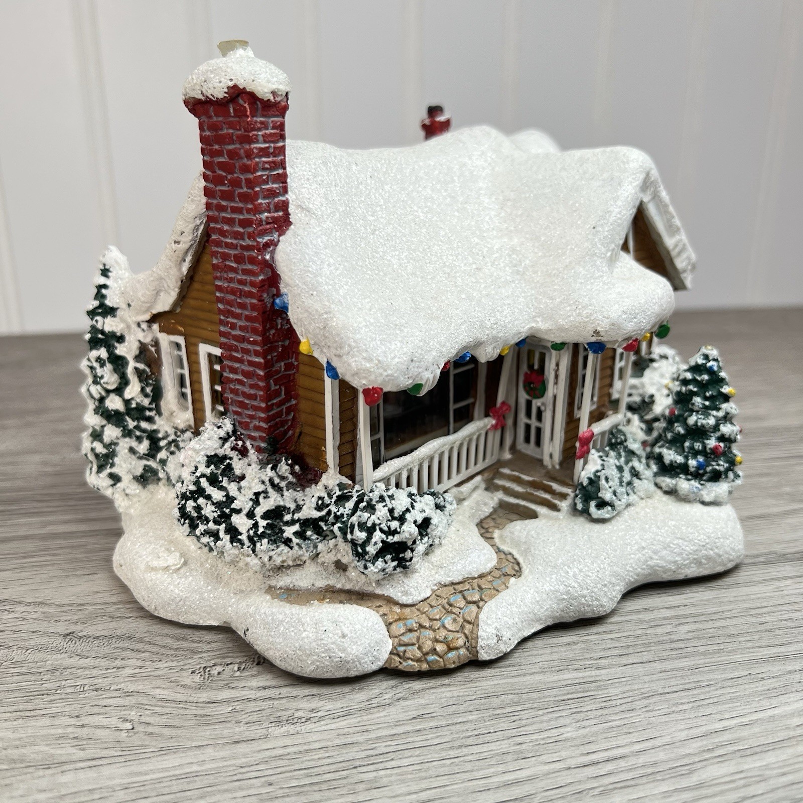 Vintage Thomas Kinkade Childhood Home 2008 Teleflora Lighted Christmas Village
